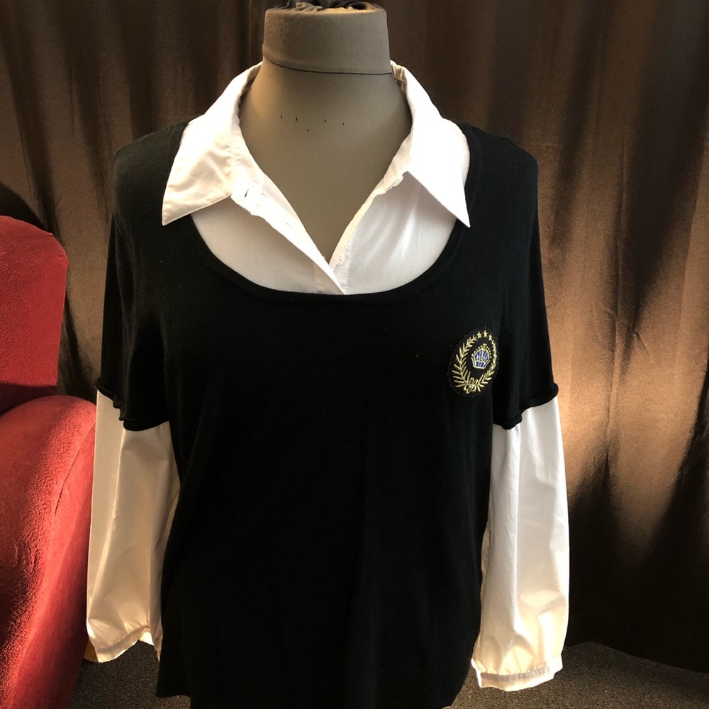 Lane Bryant sz 22/24 two-fer or mock layer top.